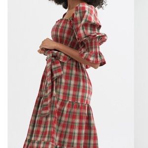 Nothing Fits But Holiday Dress red plaid  L/XL